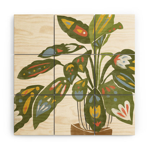Alja Horvat Scandinavian Plant Wood Wall Mural