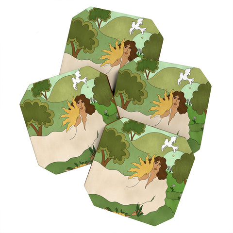 Alja Horvat Sun in her hands Coaster Set