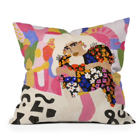 Alja Horvat World Full Of Colors Outdoor Throw Pillow