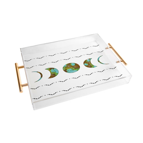 Allie Falcon Aztec Moon Acrylic Tray