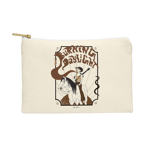 Allie Falcon Burning Daylight Black Cream Pouch
