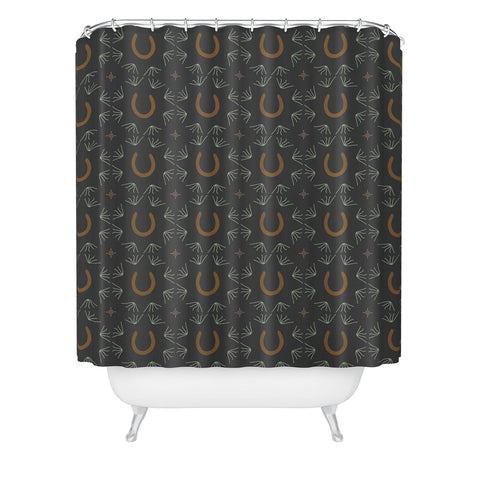 Allie Falcon Burning Daylight Pattern Shower Curtain