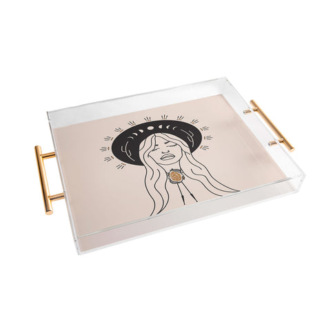 Allie Falcon Desert Angel in Black Cream Acrylic Tray