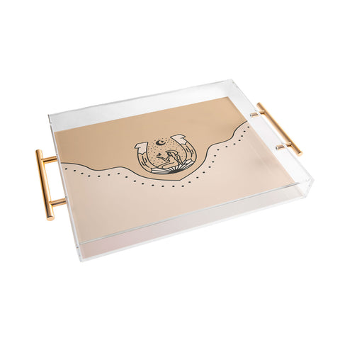 Allie Falcon Good Fortune Gal Neutral Acrylic Tray