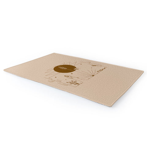 Allie Falcon It Was All A Dream Tan Rust Area Rug