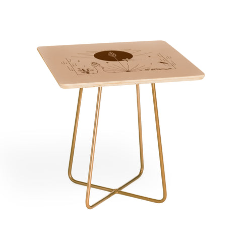 Allie Falcon It Was All A Dream Tan Rust Side Table