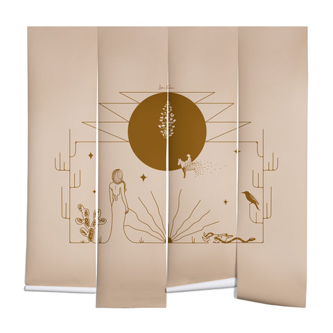 Allie Falcon It Was All A Dream Tan Rust Wall Mural