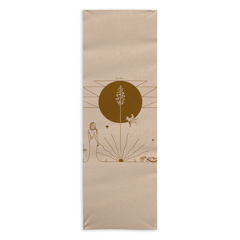 Allie Falcon It Was All A Dream Tan Rust Yoga Towel