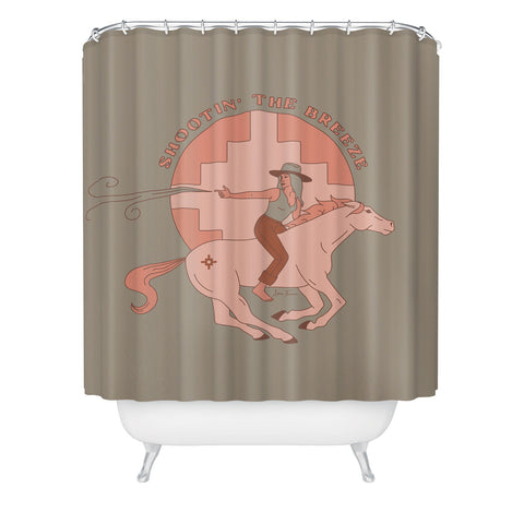 Allie Falcon Shootin The Breeze Shower Curtain