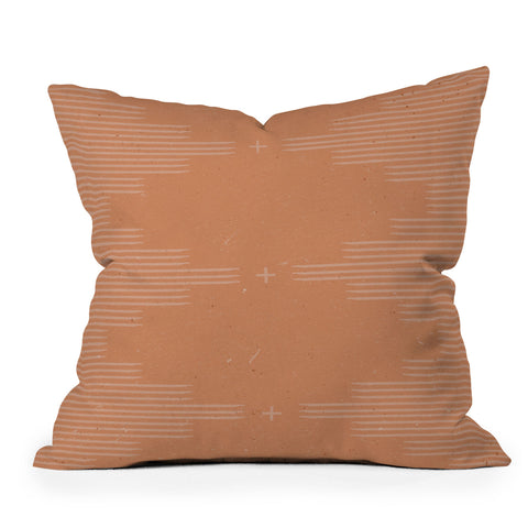 Allie Falcon Southwestern Minimalist Terra Outdoor Throw Pillow