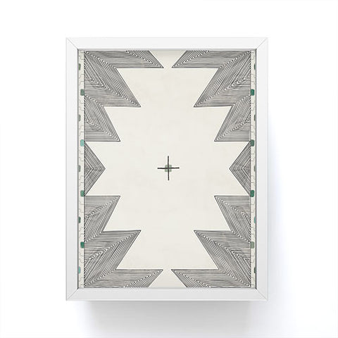 Allie Falcon Southwestern Trippy Tile Framed Mini Art Print