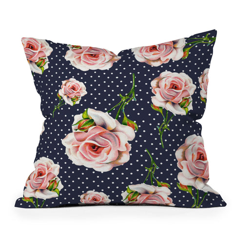 Allyson Johnson 1940s style Outdoor Throw Pillow