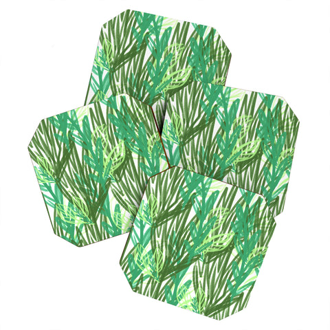Allyson Johnson Abstract greenery Coaster Set