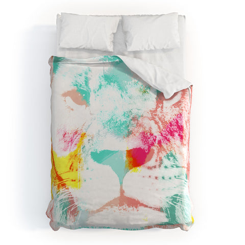 Allyson Johnson Abstract Lion Duvet Cover