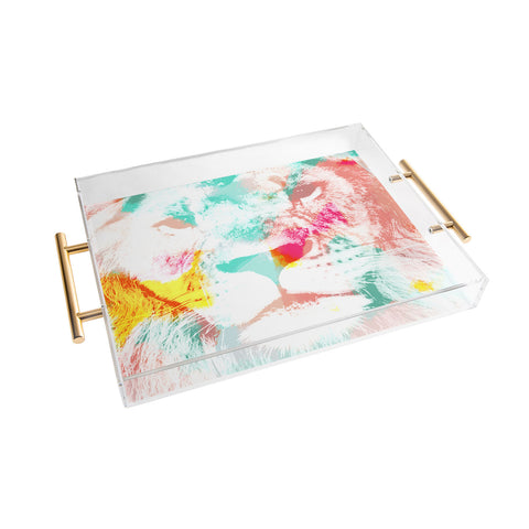 Allyson Johnson Abstract Lion Acrylic Tray