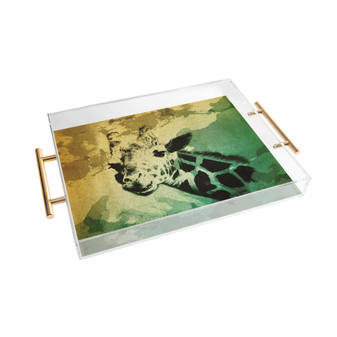 Allyson Johnson African Giraffe Acrylic Tray