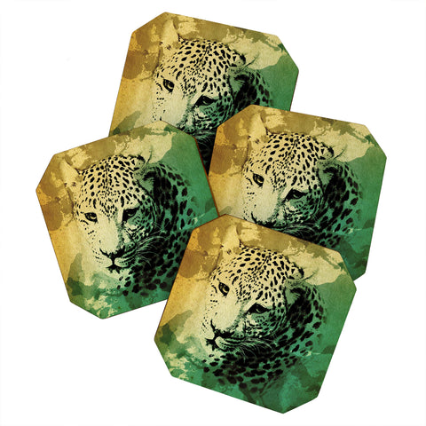Allyson Johnson African Leopard Coaster Set