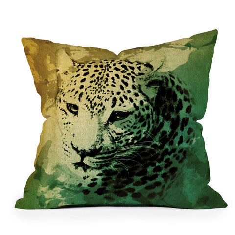 Allyson Johnson African Leopard Outdoor Throw Pillow