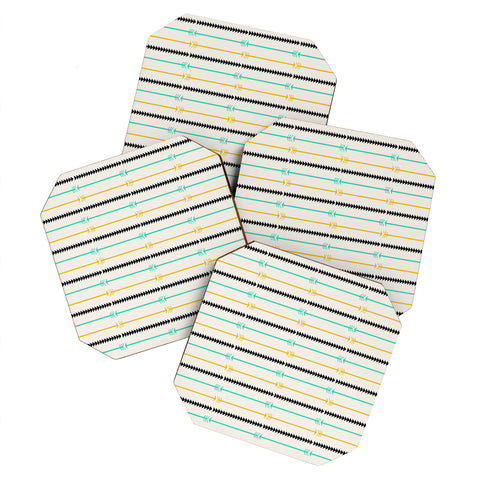 Allyson Johnson Arrow Pattern Coaster Set