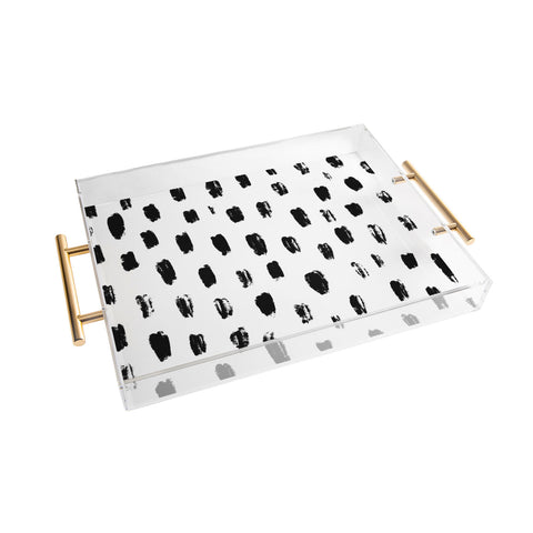 Allyson Johnson Black Strokes Acrylic Tray