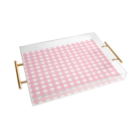 Allyson Johnson Blush Check Acrylic Tray