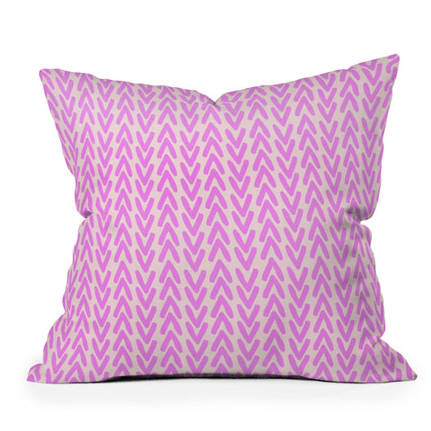 Allyson Johnson Bohemian Arrows Purple Outdoor Throw Pillow