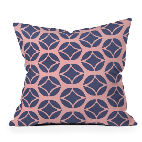 Allyson Johnson Bohemian Mod Navy Outdoor Throw Pillow