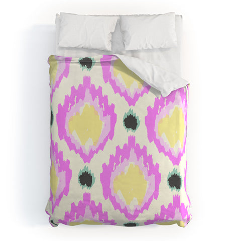 Allyson Johnson Bohemian Purple ikat Duvet Cover