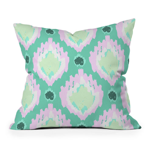 Allyson Johnson Bohemian Teal iKat Outdoor Throw Pillow