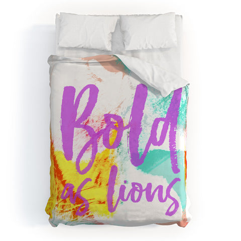 Allyson Johnson Bold As Lions Abstract Duvet Cover