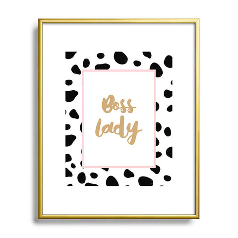 Allyson Johnson Bossy Dots Metal Framed Art Print