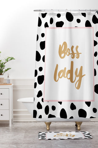 Allyson Johnson Bossy Dots Shower Curtain And Mat