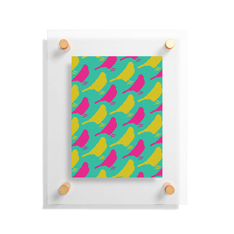 Allyson Johnson Bright Birdies Floating Acrylic Print