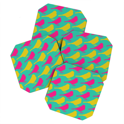 Allyson Johnson Bright Birdies Coaster Set