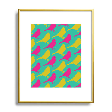 Allyson Johnson Bright Birdies Metal Framed Art Print