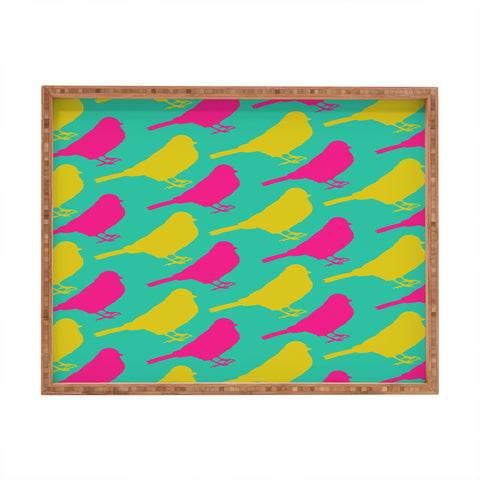 Allyson Johnson Bright Birdies Rectangular Tray
