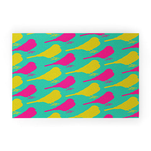 Allyson Johnson Bright Birdies Welcome Mat