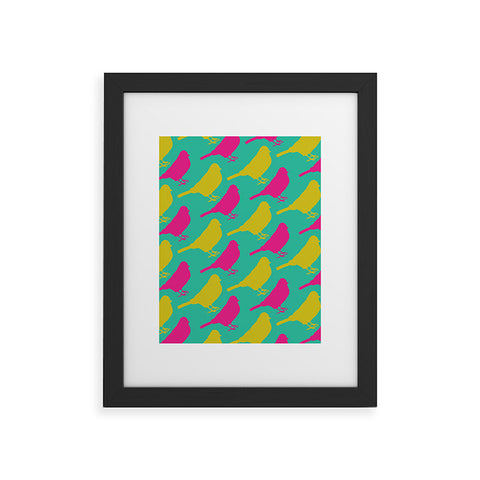 Allyson Johnson Bright Birdies Framed Art Print