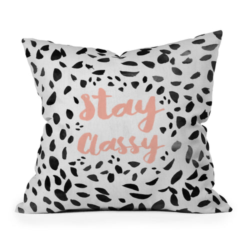 Allyson Johnson Classy Dalmation Outdoor Throw Pillow
