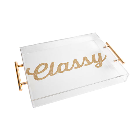 Allyson Johnson Classy White Acrylic Tray