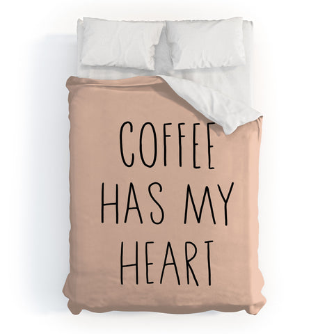 Allyson Johnson Coffee has my heart Duvet Cover