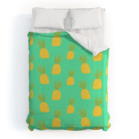 Allyson Johnson Cute Pineapples Duvet Cover