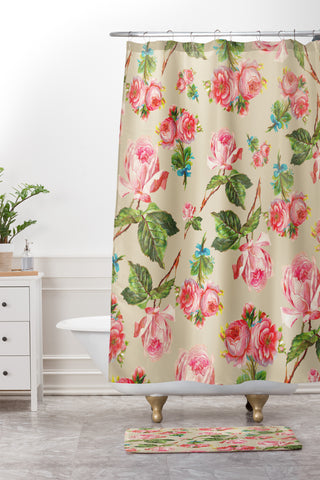 Allyson Johnson Dainty Floral Shower Curtain And Mat