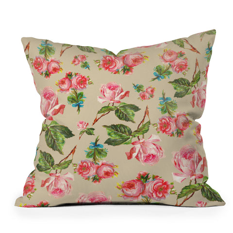 Allyson Johnson Dainty Floral Outdoor Throw Pillow