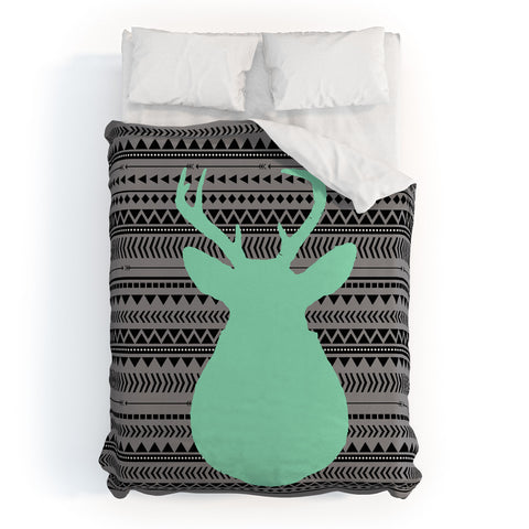 Allyson Johnson Deer And Aztec Duvet Cover