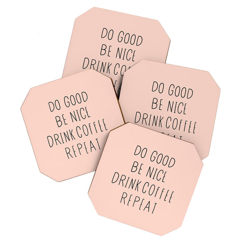 Allyson Johnson Do good and drink coffee Coaster Set