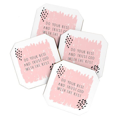 Allyson Johnson Do your best and trust God Coaster Set