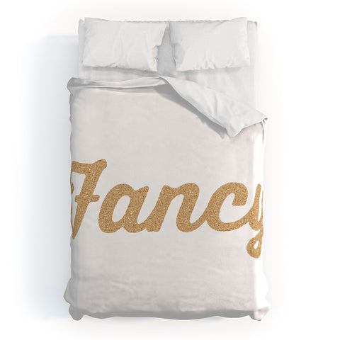 Allyson Johnson Fancy White Duvet Cover