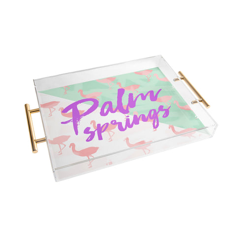 Allyson Johnson Flamingo Palm Springs Acrylic Tray