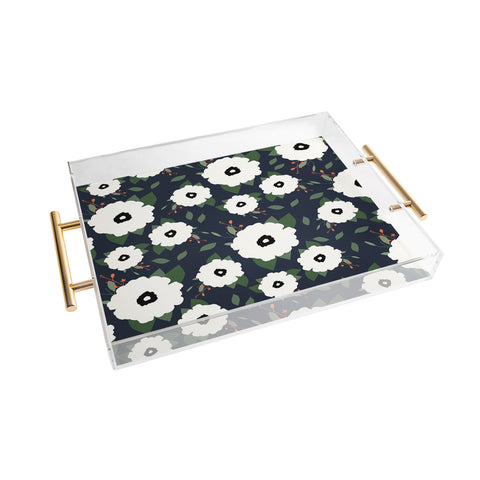 Allyson Johnson Floral Class Acrylic Tray